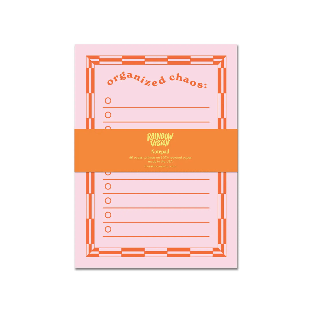 Rainbow Vision Organized Chaos Notepad