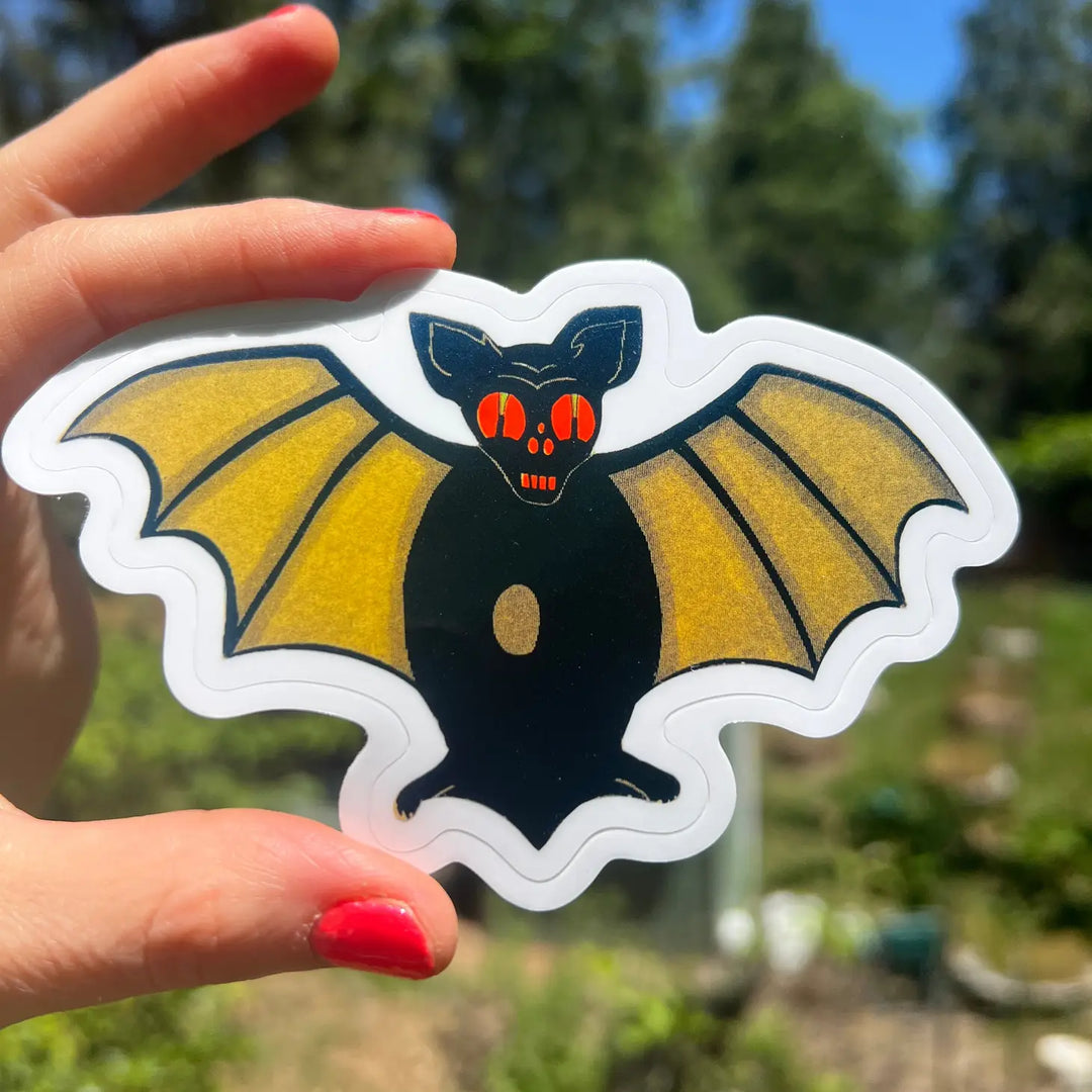 3 inch Vintage 1920s Bat Sticker