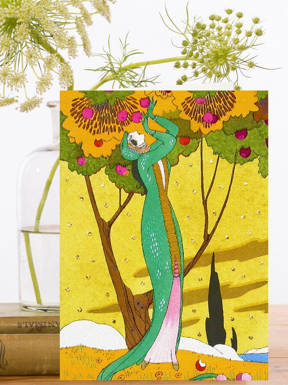 Madame Treacle Lady Apple Tree Card