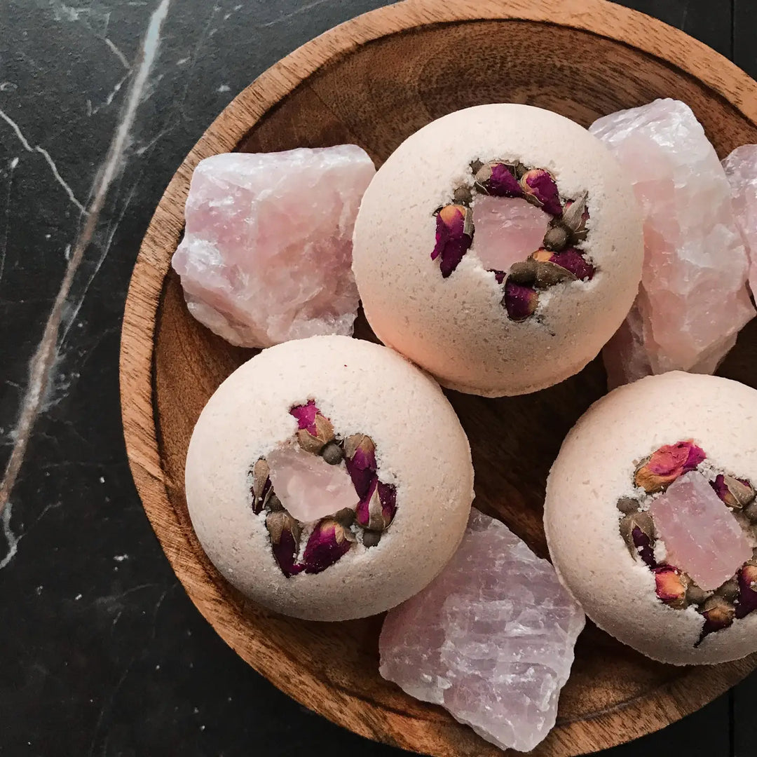 Moon Rivers Naturals Bath Bomb Pink Quartz