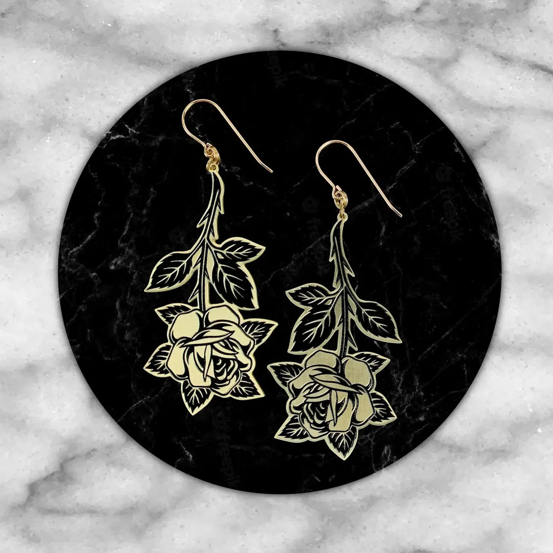 While Odin Sleeps Lingua Romana Earrings