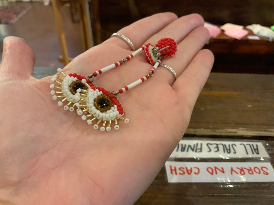Beaded Eye Earrings