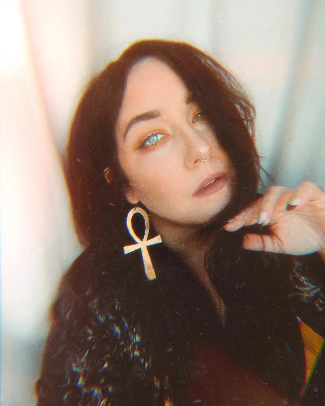 Storm + Stress Ankh Earrings