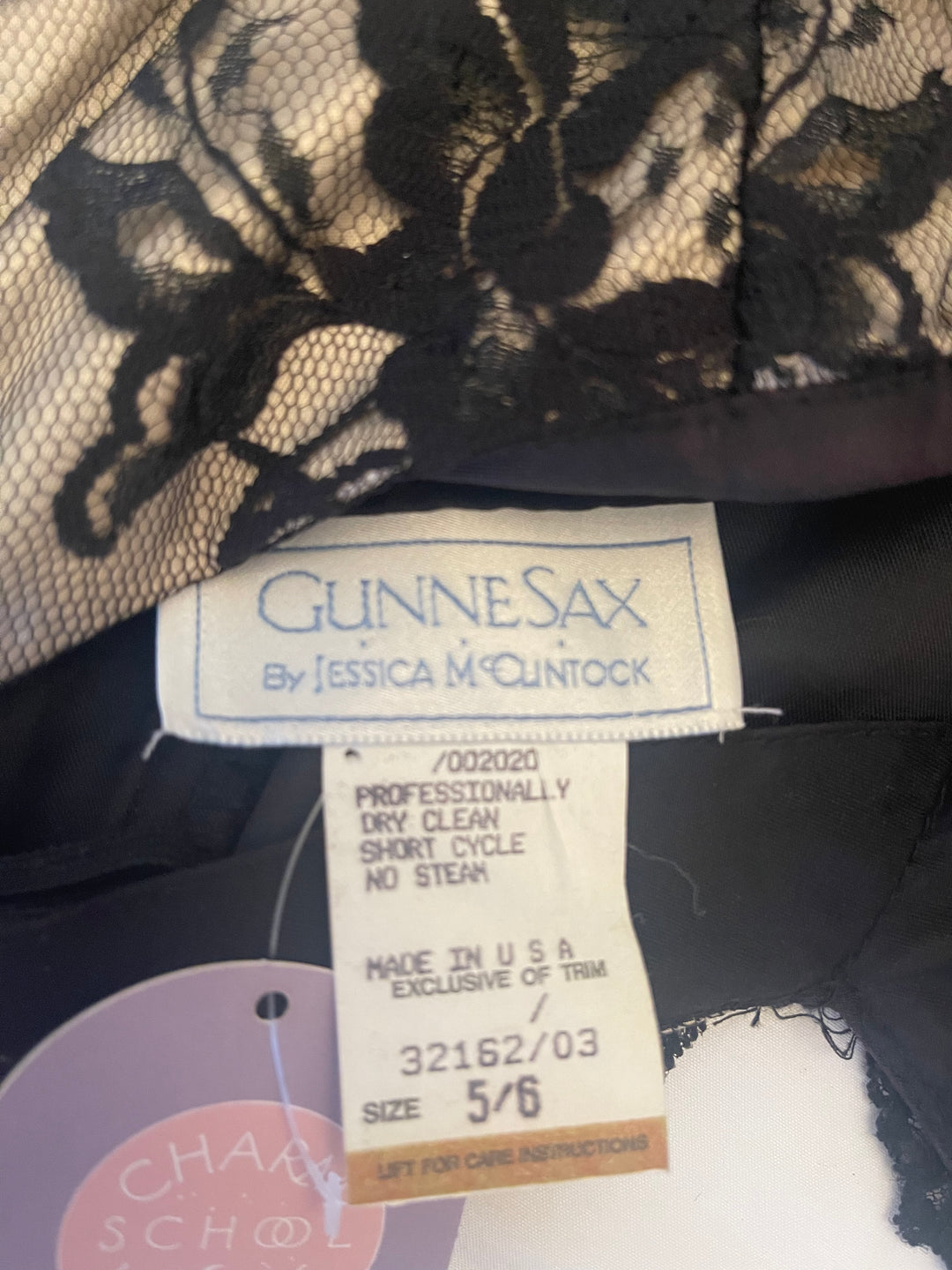 1980’s Gunne Sax Black Peplum Mini Dress