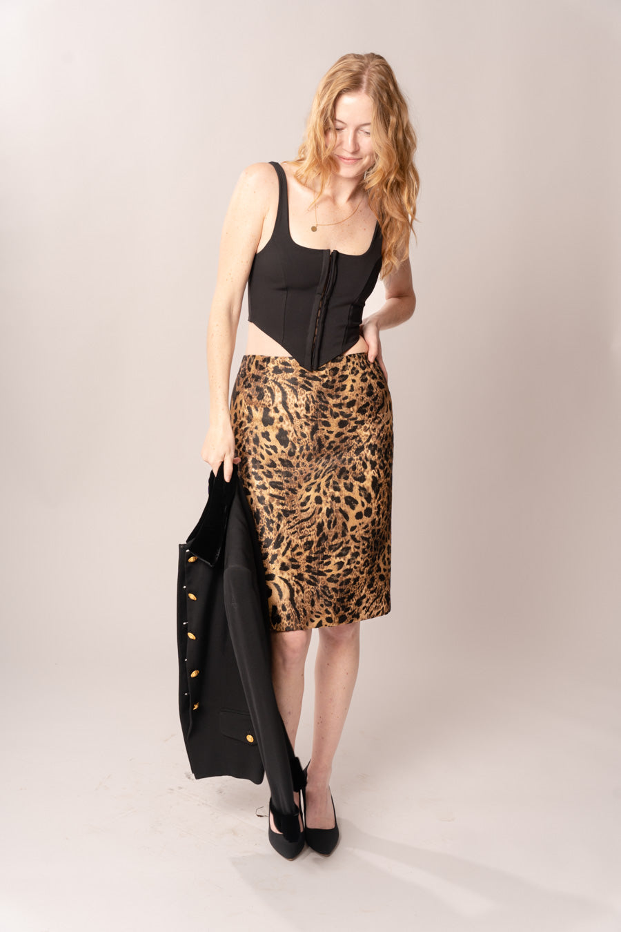1990’s Metallic Leopard Skirt