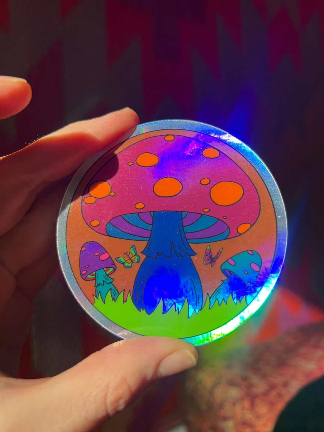 3 Inch Sticker Groovy Mushroom