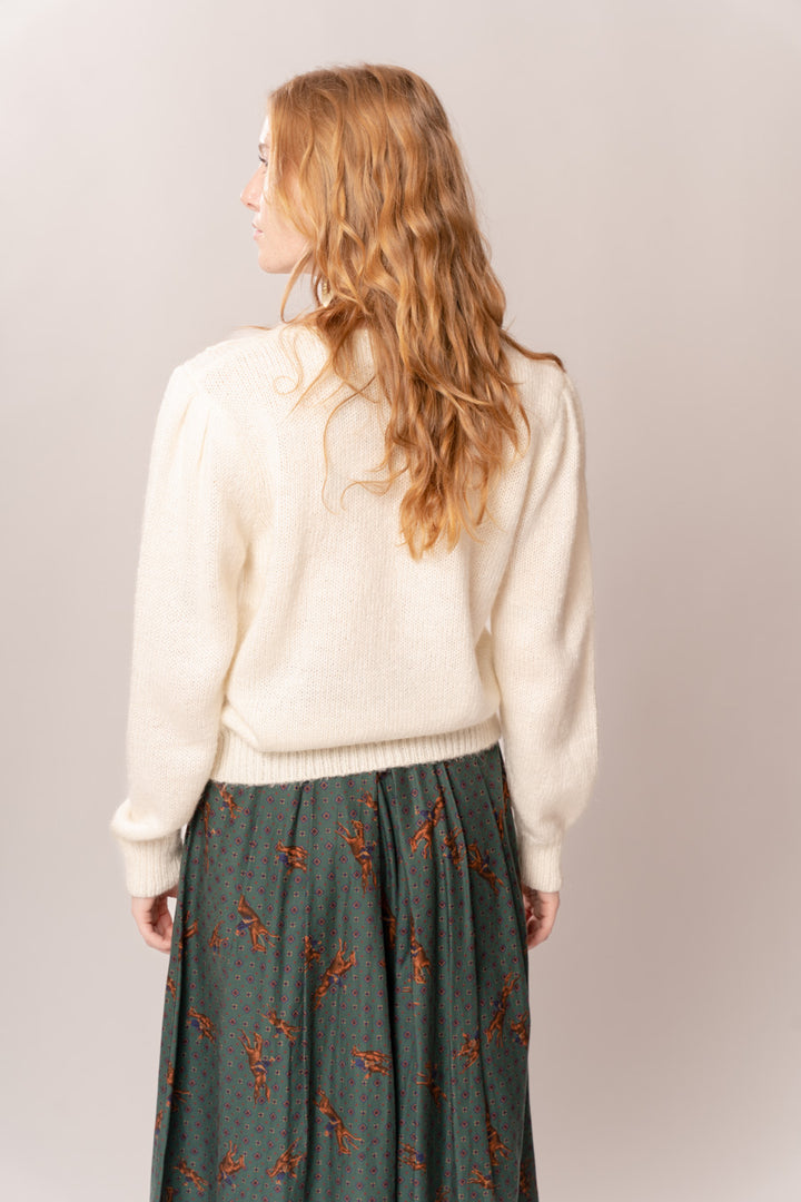 1980’s Cream Embellished Sweater