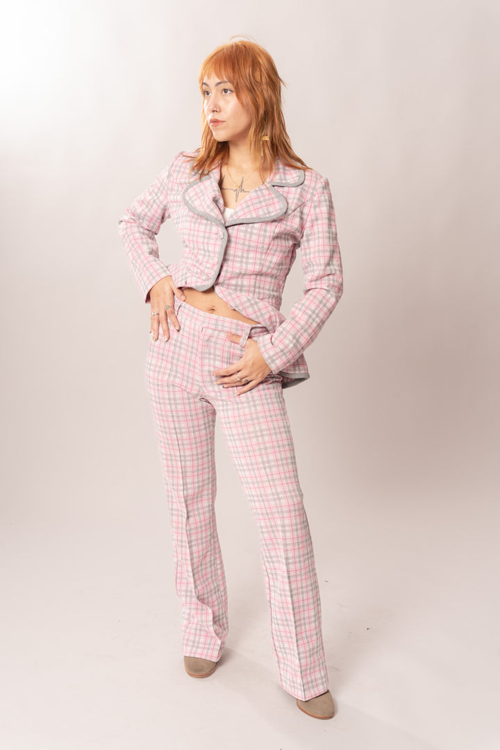1960’s H Bar C Pink Plaid Pants Suit