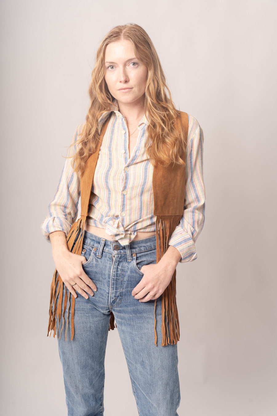 1970’s Brown Suede Fringe Vest