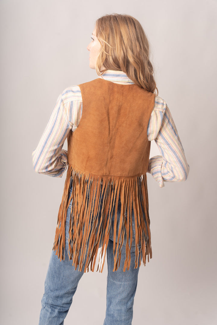 1970’s Brown Suede Fringe Vest