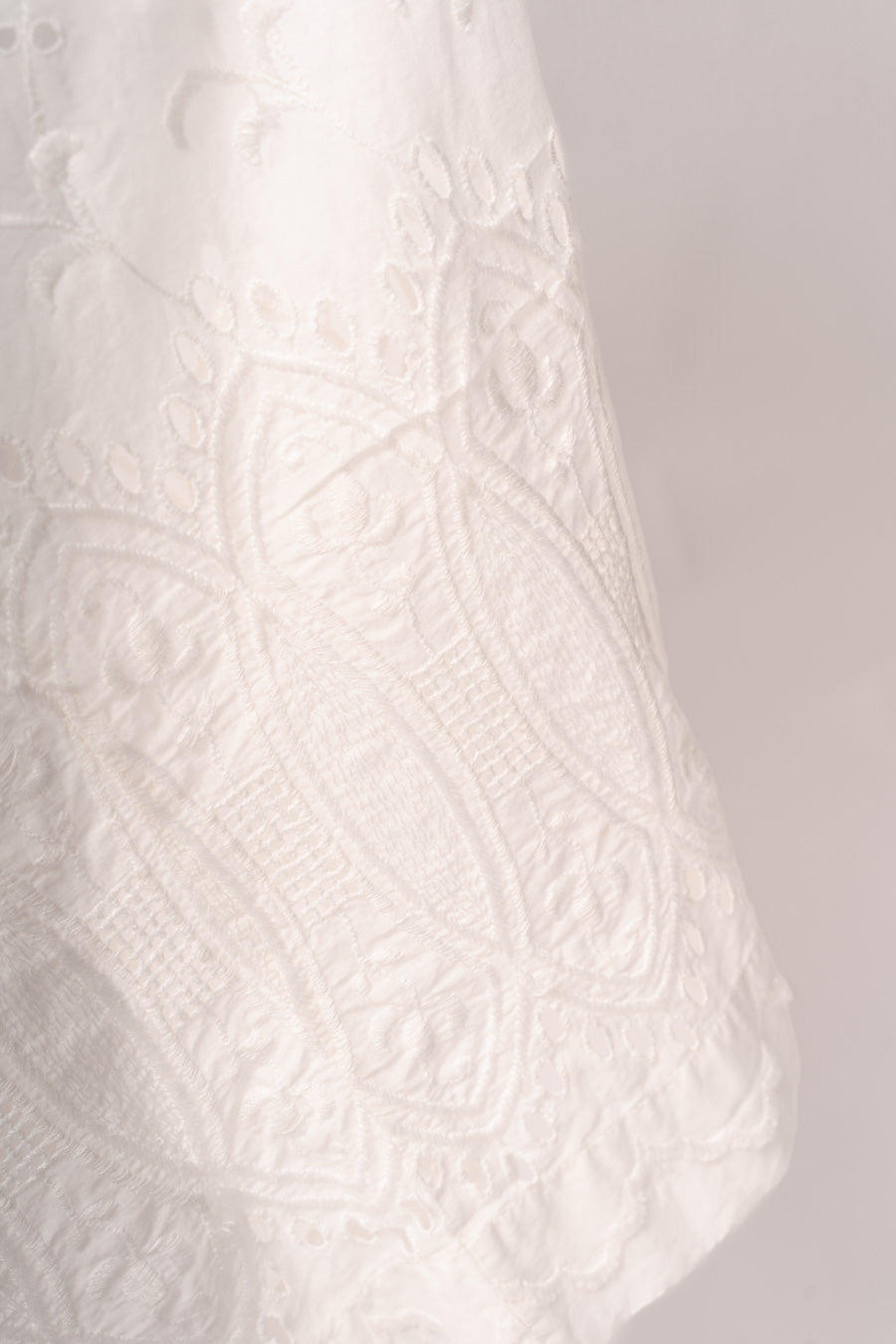 Edwardian White Cotton Eyelet Skirt