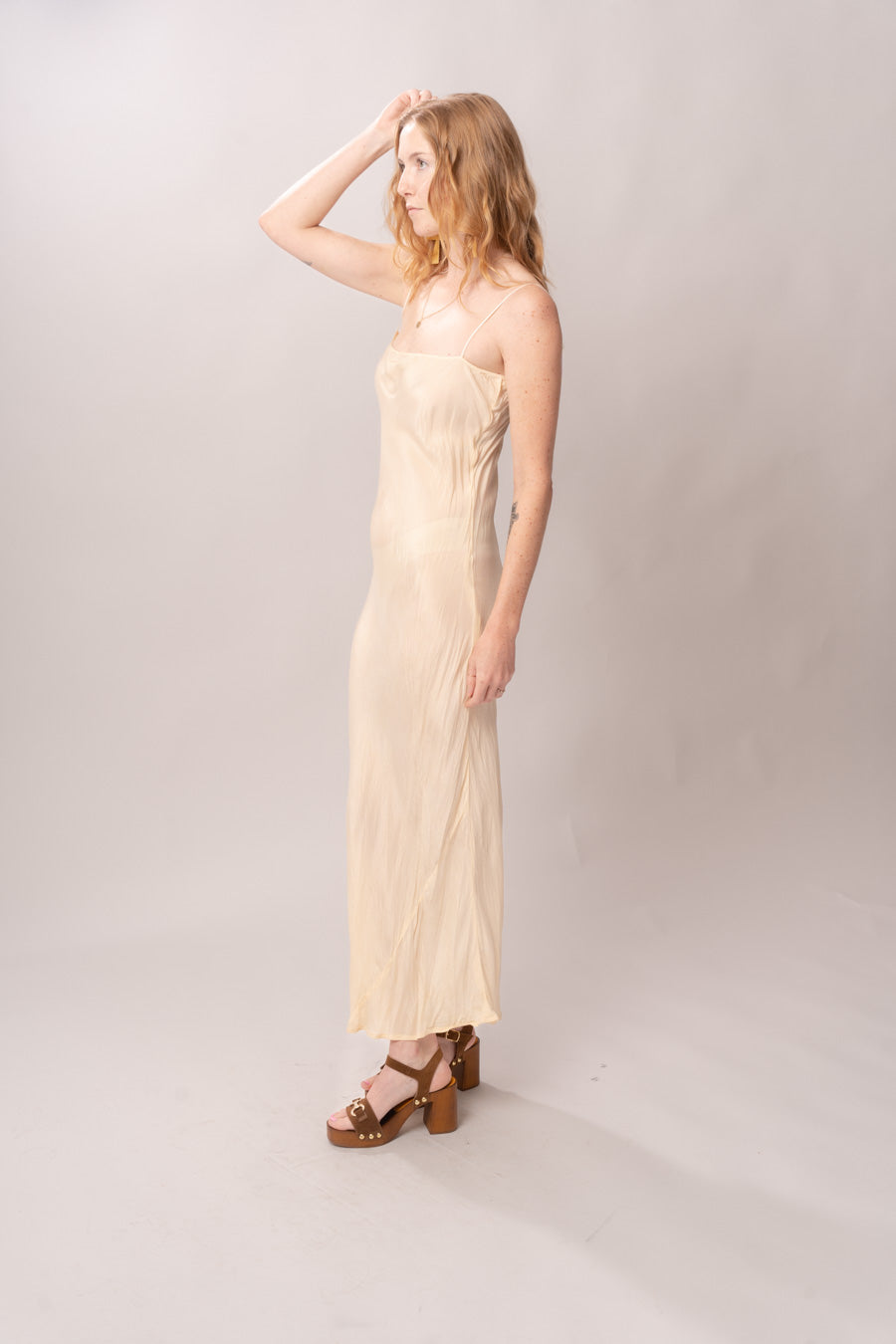 1930s Sheer Cream Bias Cut Slip 1930s Sheer Cream Bias Cut Slip