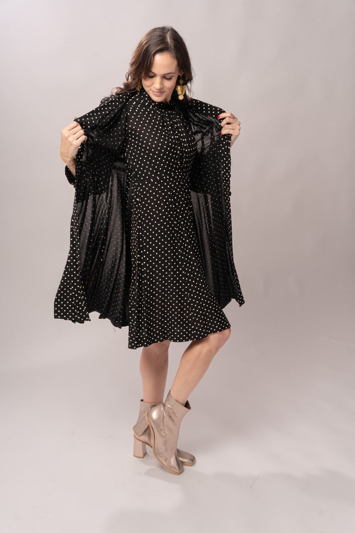 1940’s Black Polka Dot Dress & Jacket Set