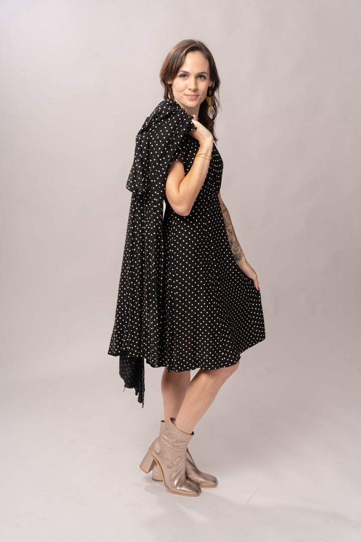 1940’s Black Polka Dot Dress & Jacket Set