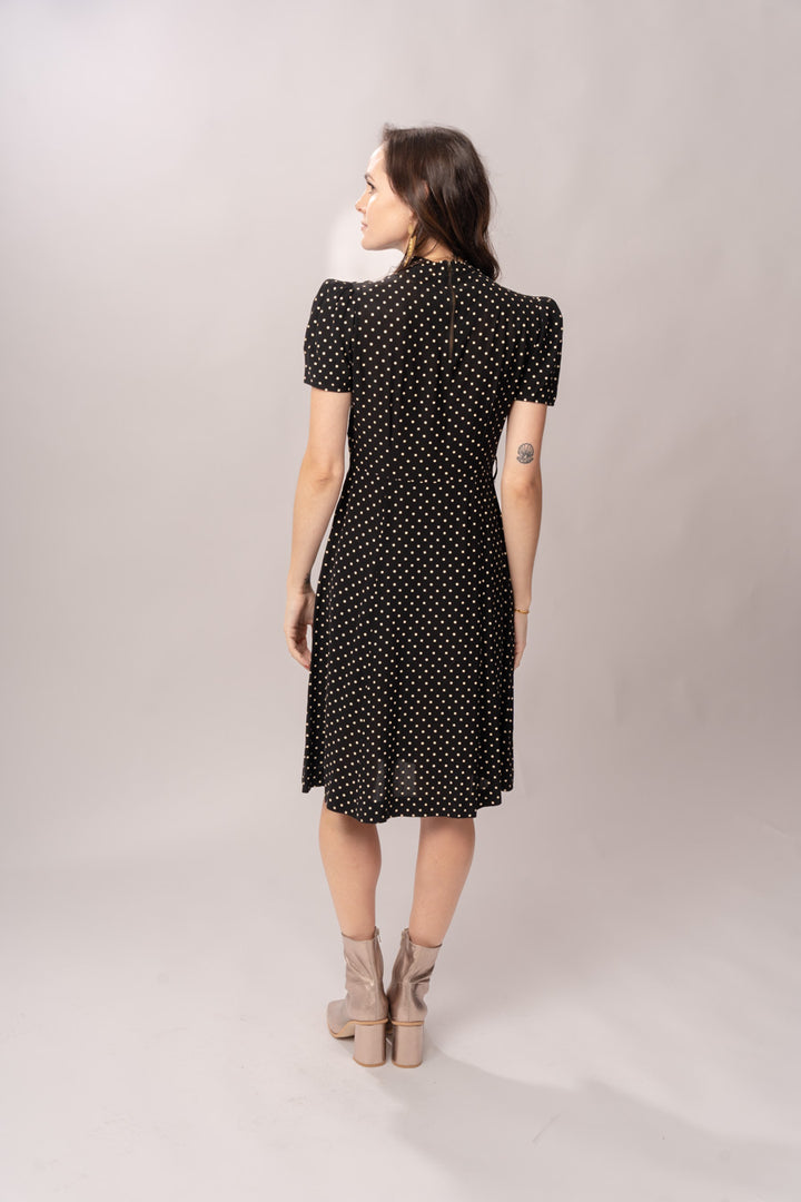 1940’s Black Polka Dot Dress & Jacket Set