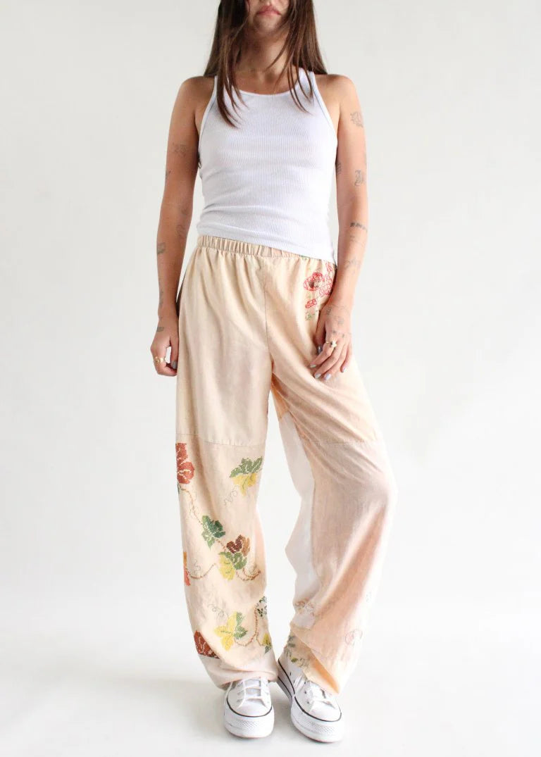 Upcycled Tablecloth Pants