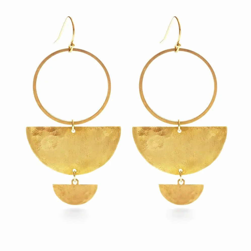Mind’s Eye Design Double Half Moon Earrings