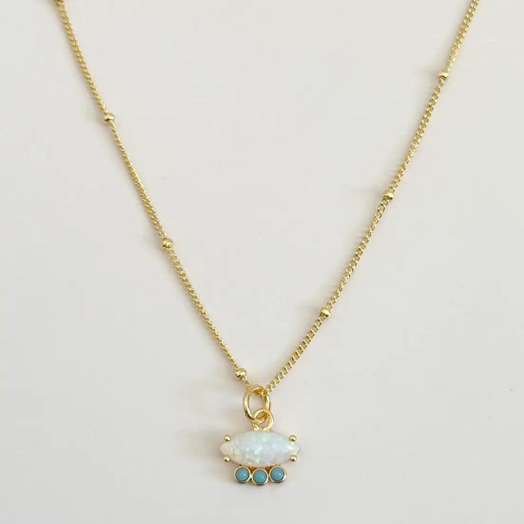 Tramps + Thieves Stone Shield Necklace