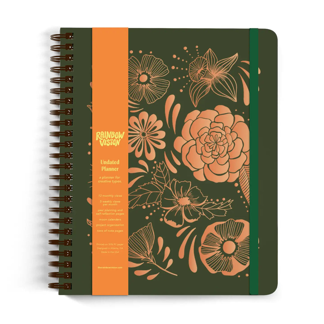 Rainbow Vision Undated Planner Flower Power