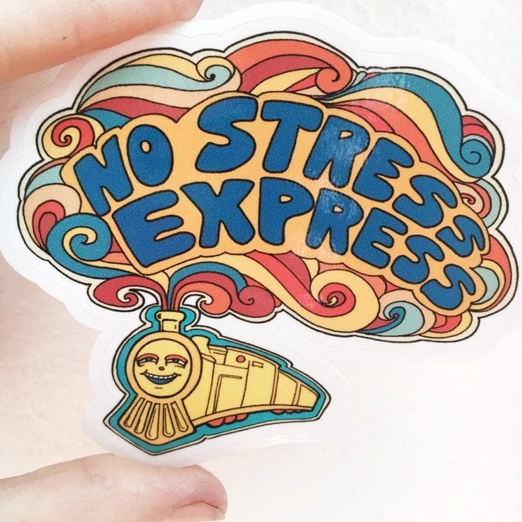 4 Inch Sticker No Stress Express