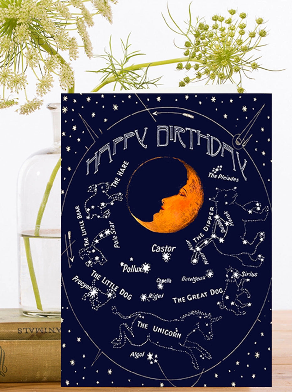 Madame Treacle Happy Birthday Constellations Card