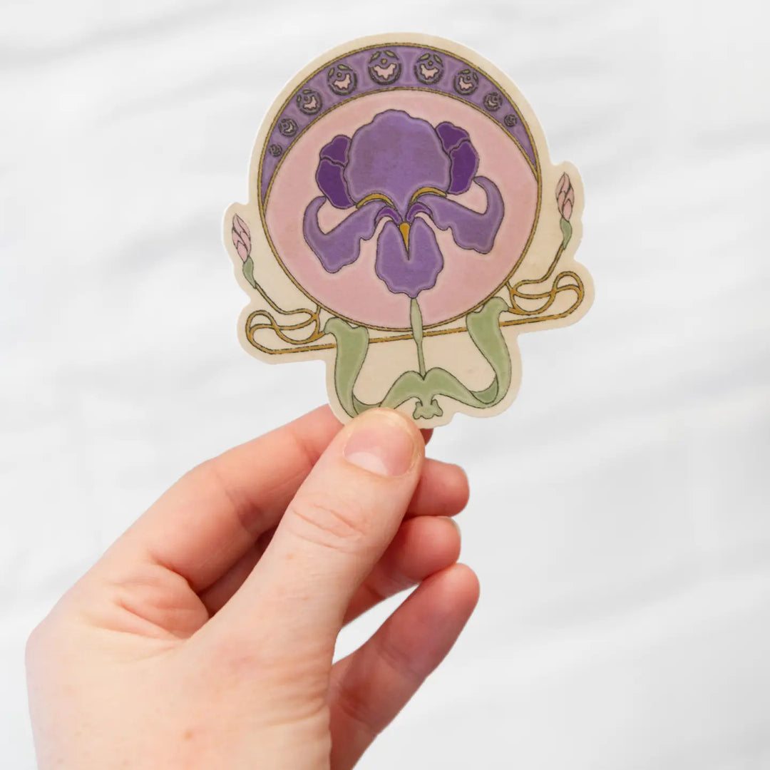 Art Nouveau Iris Sticker
