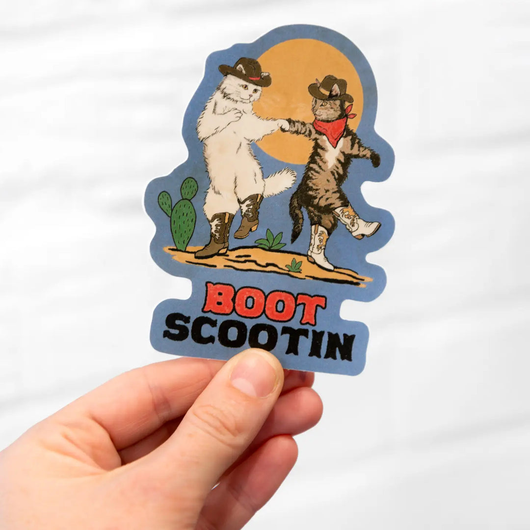 Boot Scootin Kitties Sticker