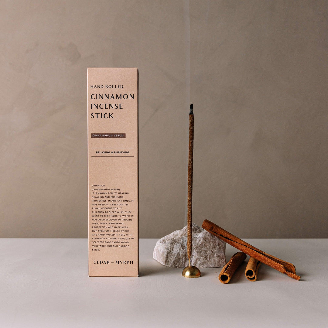 Cedar and Myrrh Cinnamon Hand-Rolled Incense