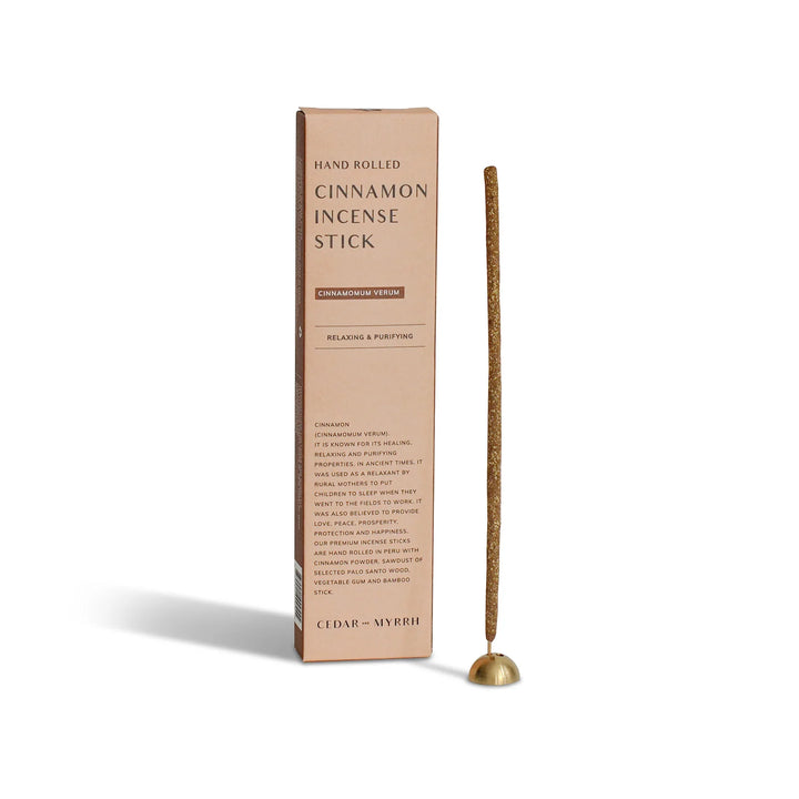 Cedar and Myrrh Cinnamon Hand-Rolled Incense