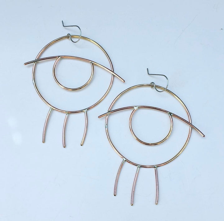 Liberati Designs Brass Eye Earrings