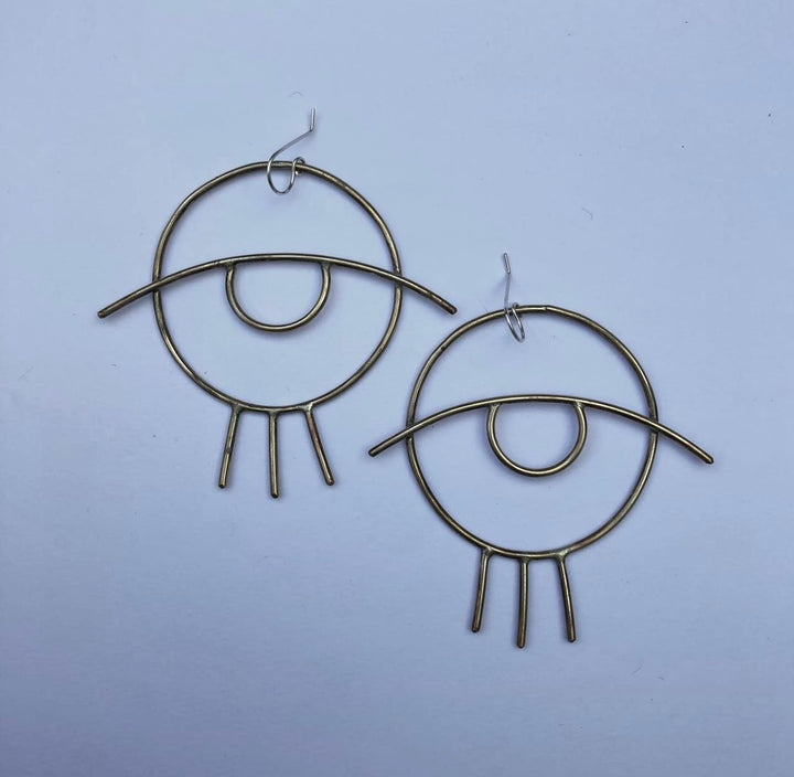 Liberati Designs Brass Eye Earrings