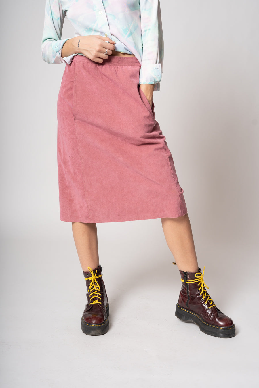 1970's Pink Ultra Suede Skirt