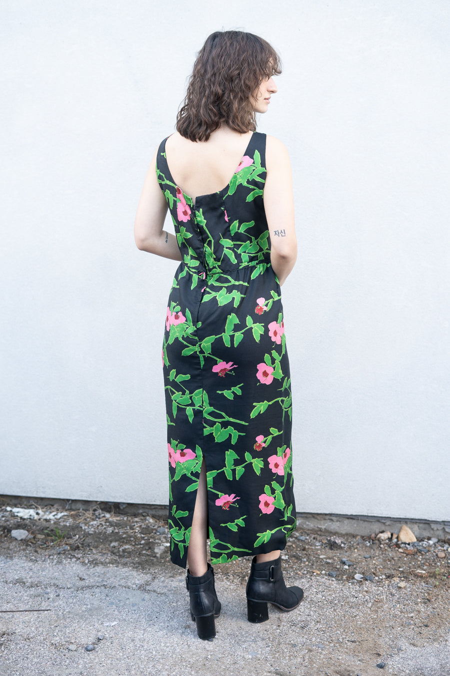 60’s Floral Wiggle Maxi